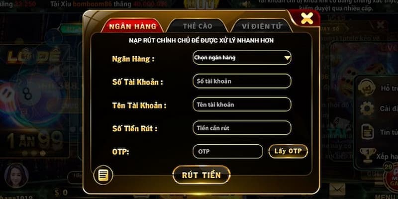 Rút tiền từ tài khoản Hit Club về tài khoản của bạn