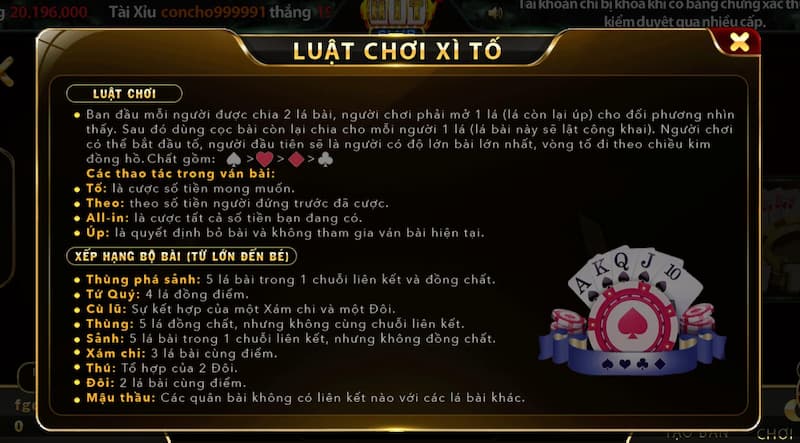 Luật chơi Xì Tố tại HitClub