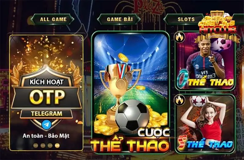 Sảnh thể thao Hitclub đa dạng kịch tính 